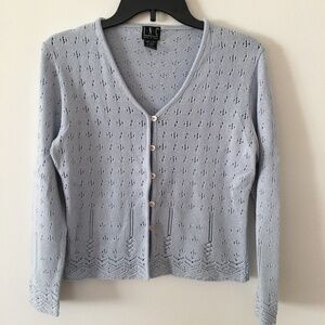 INC International Concepts Pale Blue Cardigan Sweater